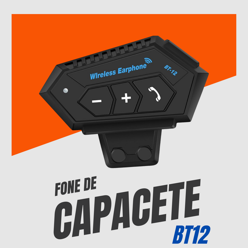 Alto Falante Para Capacete Moto Bluetooth Sem Fio Resistente a Água